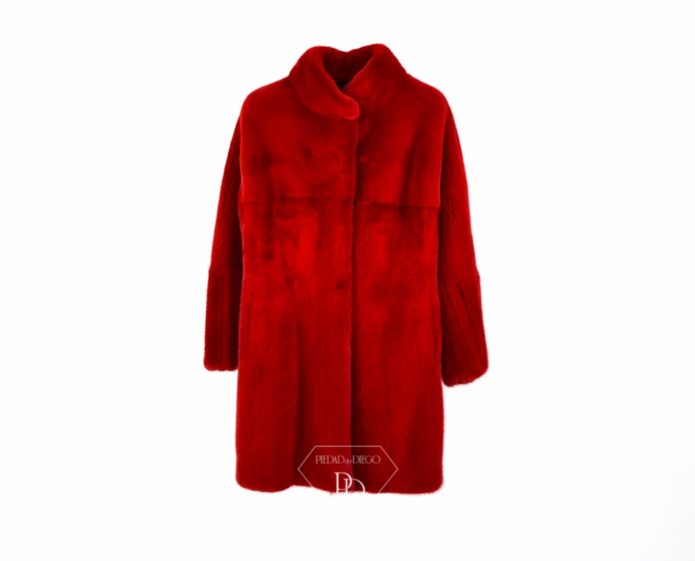 Abrigo Visón Rojo - Abrigo de piel de Visón Rojo - Ryana