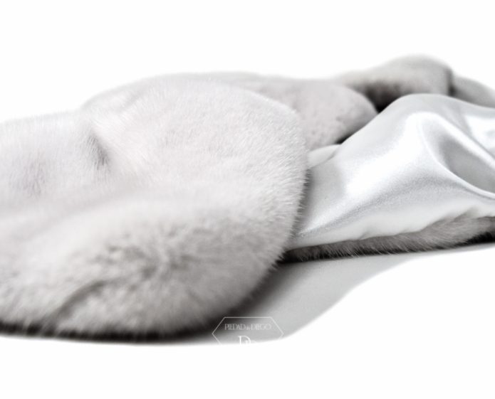 Abrigo Visón Blanco-Perlado - Abrigo en piel de visón